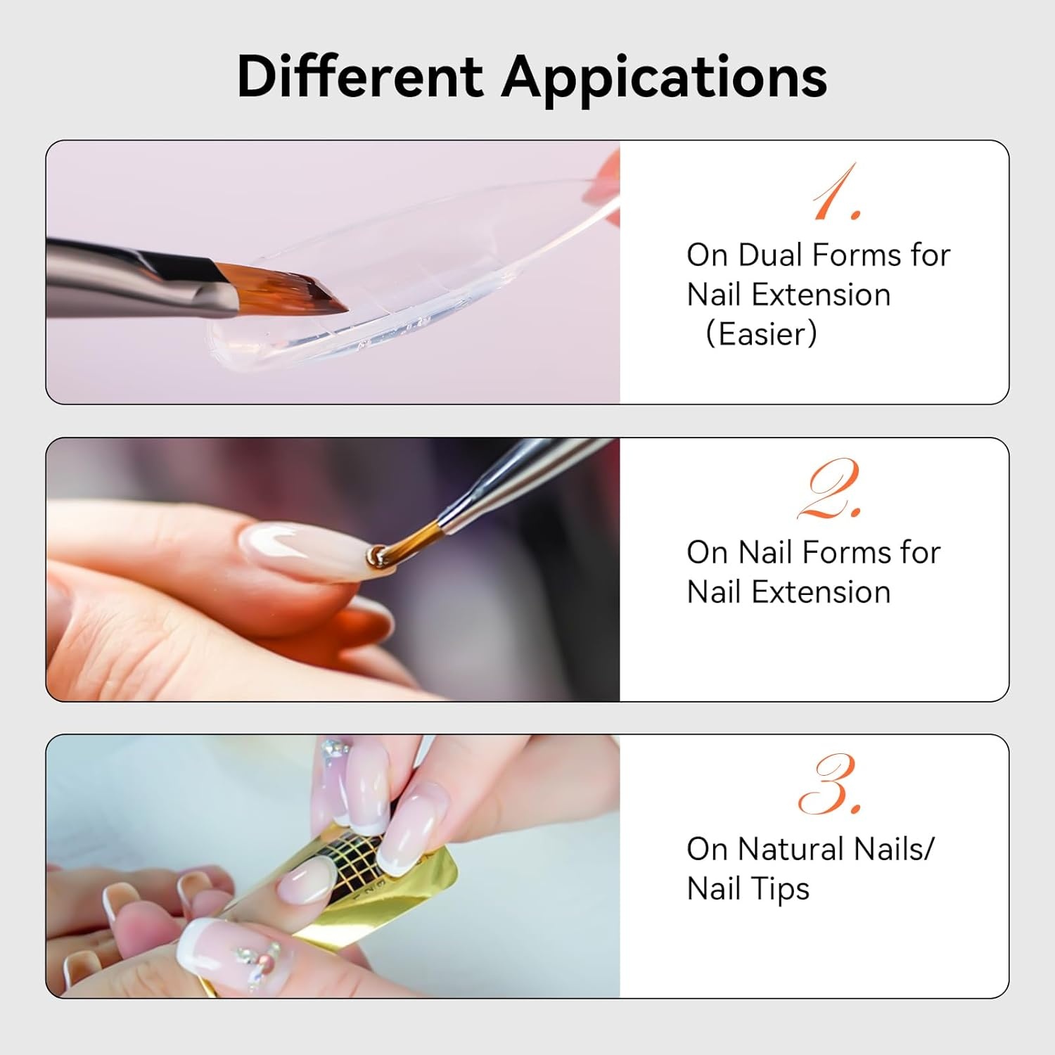 image:imageMakartt 3d Gel Nail Art Kit All in One 3D Sculpting Builder DIY Kit NonStickHand Solid Gels UV LED Soak Off Gel Polish Painted Carving Molding Hard Gels Rhinestones Chrome Nail Art Salon HomeClear Gel Builder Kit