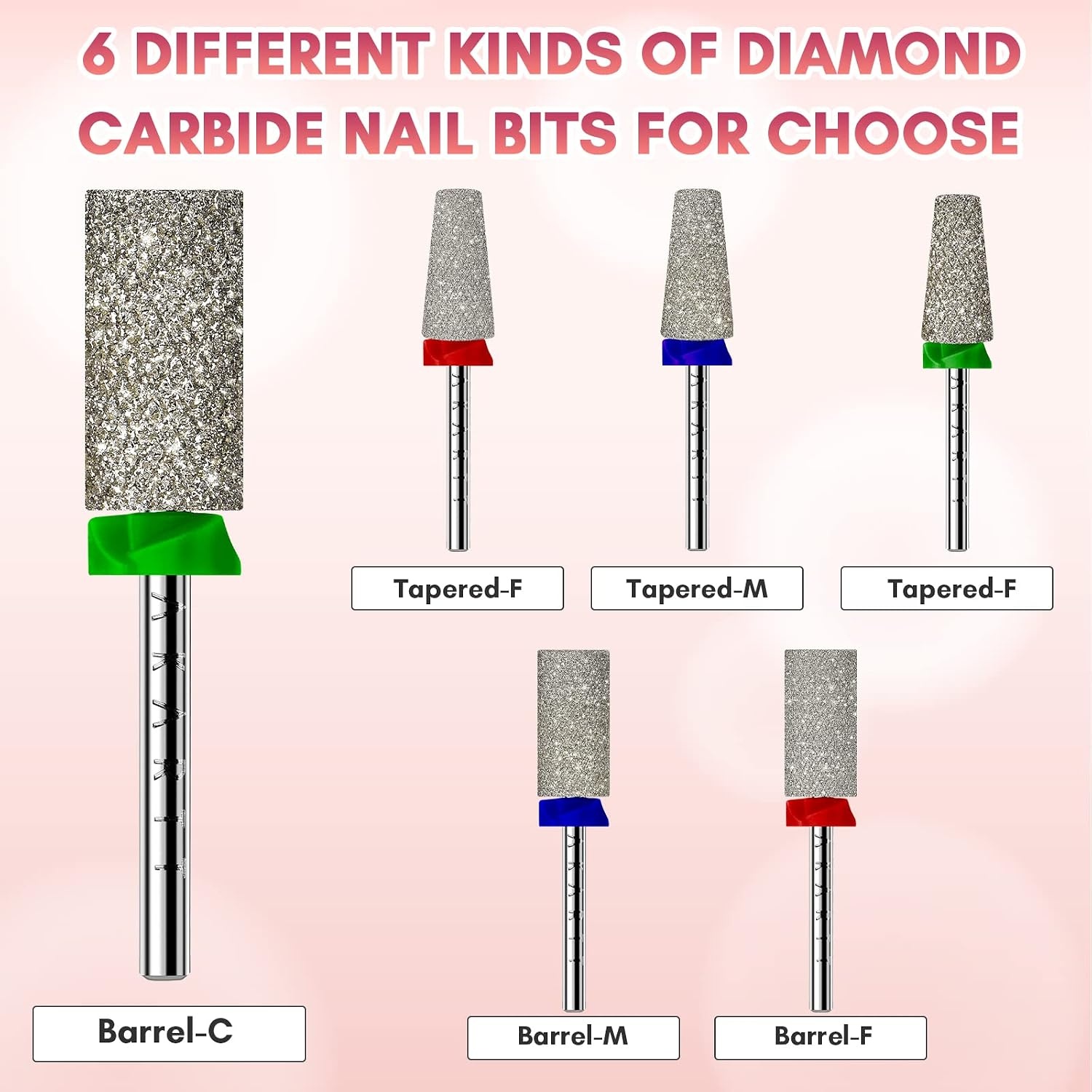 image:imageMakartt Flame Cuticle Nail Drill Bit 332 Shank Tungsten Carbide Bit for Nail Drill Machine Professional Shape Bit for Cuticle Cleaning Smooth Gel NailsSidewall Dead Skin amp Nail Prep SilverDiamond Barrel BitC
