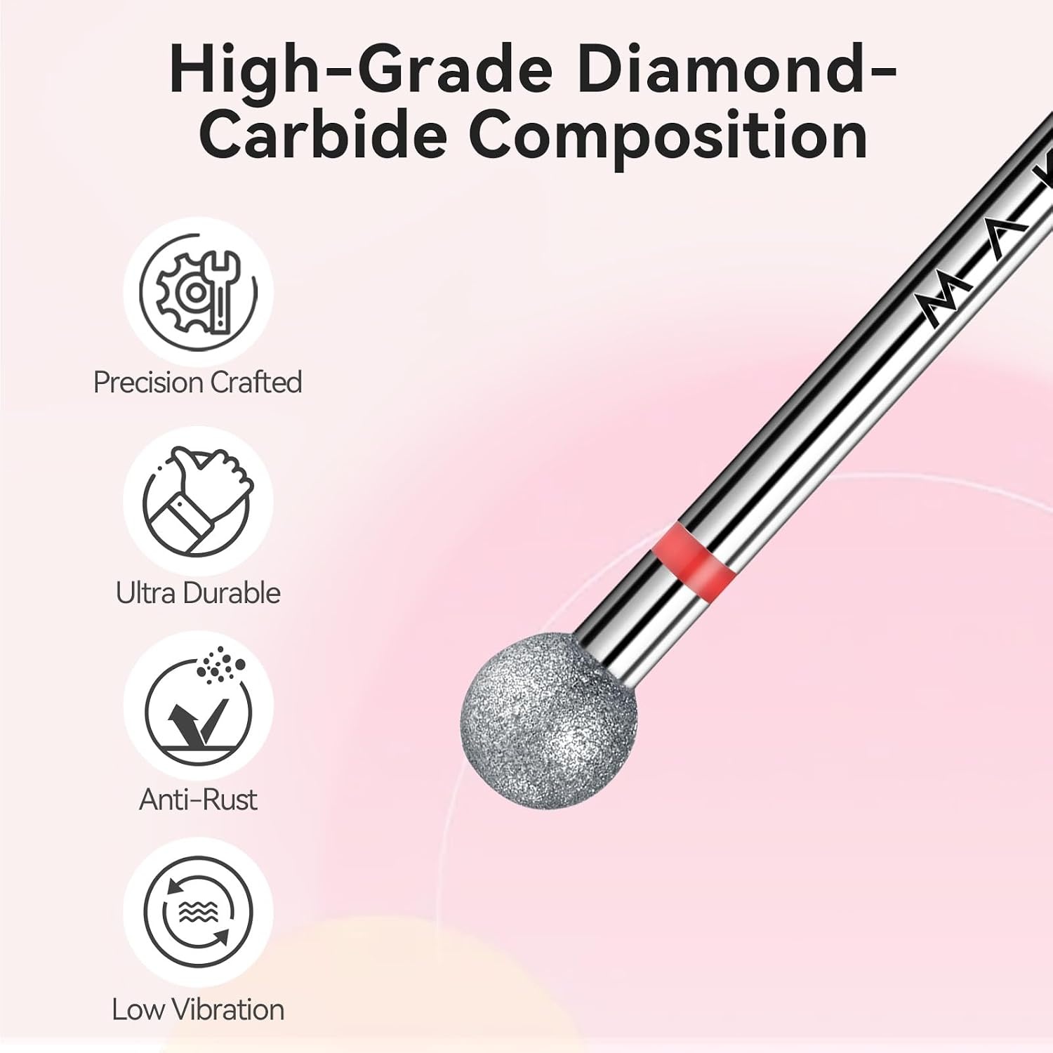 image:imageMakartt Flame Cuticle Nail Drill Bit 332 Shank Tungsten Carbide Bit for Nail Drill Machine Professional Shape Bit for Cuticle Cleaning Smooth Gel NailsSidewall Dead Skin amp Nail Prep SilverSilverF