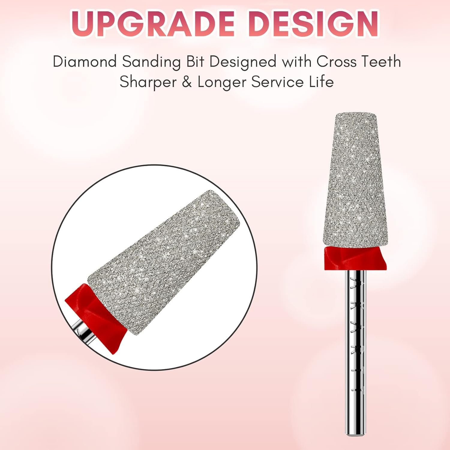 image:imageMakartt Flame Cuticle Nail Drill Bit 332 Shank Tungsten Carbide Bit for Nail Drill Machine Professional Shape Bit for Cuticle Cleaning Smooth Gel NailsSidewall Dead Skin amp Nail Prep SilverDiamond Tapered BitF