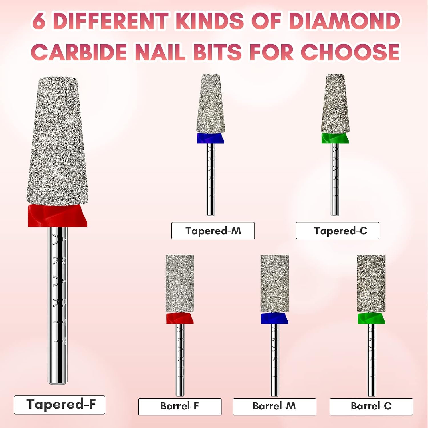 image:imageMakartt Flame Cuticle Nail Drill Bit 332 Shank Tungsten Carbide Bit for Nail Drill Machine Professional Shape Bit for Cuticle Cleaning Smooth Gel NailsSidewall Dead Skin amp Nail Prep SilverDiamond Tapered BitF