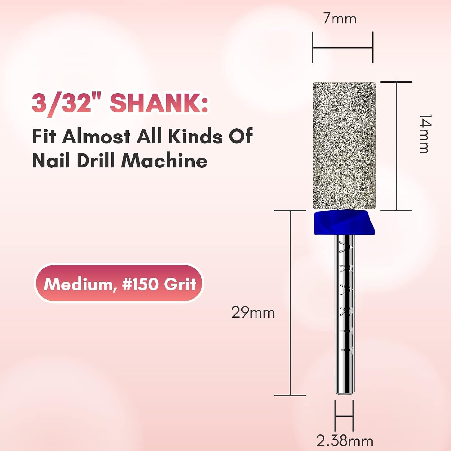 image:imageMakartt Flame Cuticle Nail Drill Bit 332 Shank Tungsten Carbide Bit for Nail Drill Machine Professional Shape Bit for Cuticle Cleaning Smooth Gel NailsSidewall Dead Skin amp Nail Prep SilverDiamond Barrel BitM