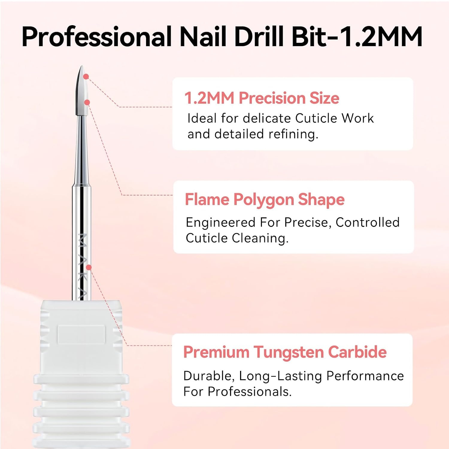 image:imageMakartt Flame Cuticle Nail Drill Bit 332 Shank Tungsten Carbide Bit for Nail Drill Machine Professional Shape Bit for Cuticle Cleaning Smooth Gel NailsSidewall Dead Skin amp Nail Prep SilverCuticle Drill Bit