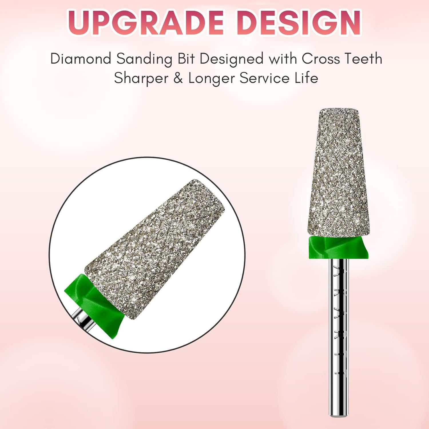 image:imageMakartt Flame Cuticle Nail Drill Bit 332 Shank Tungsten Carbide Bit for Nail Drill Machine Professional Shape Bit for Cuticle Cleaning Smooth Gel NailsSidewall Dead Skin amp Nail Prep SilverDiamond Tapered BitC