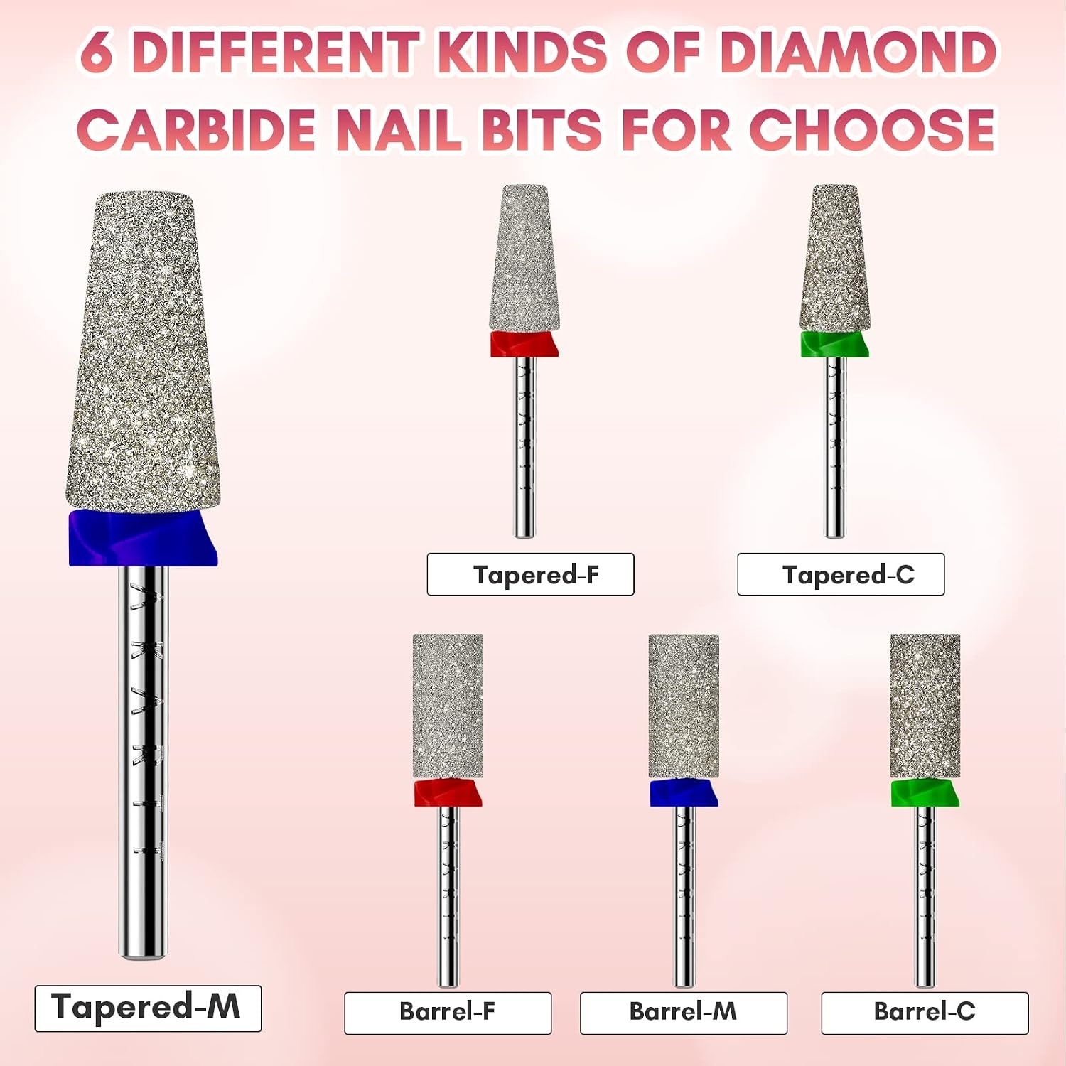 image:imageMakartt Flame Cuticle Nail Drill Bit 332 Shank Tungsten Carbide Bit for Nail Drill Machine Professional Shape Bit for Cuticle Cleaning Smooth Gel NailsSidewall Dead Skin amp Nail Prep SilverDiamond Tapered BitM