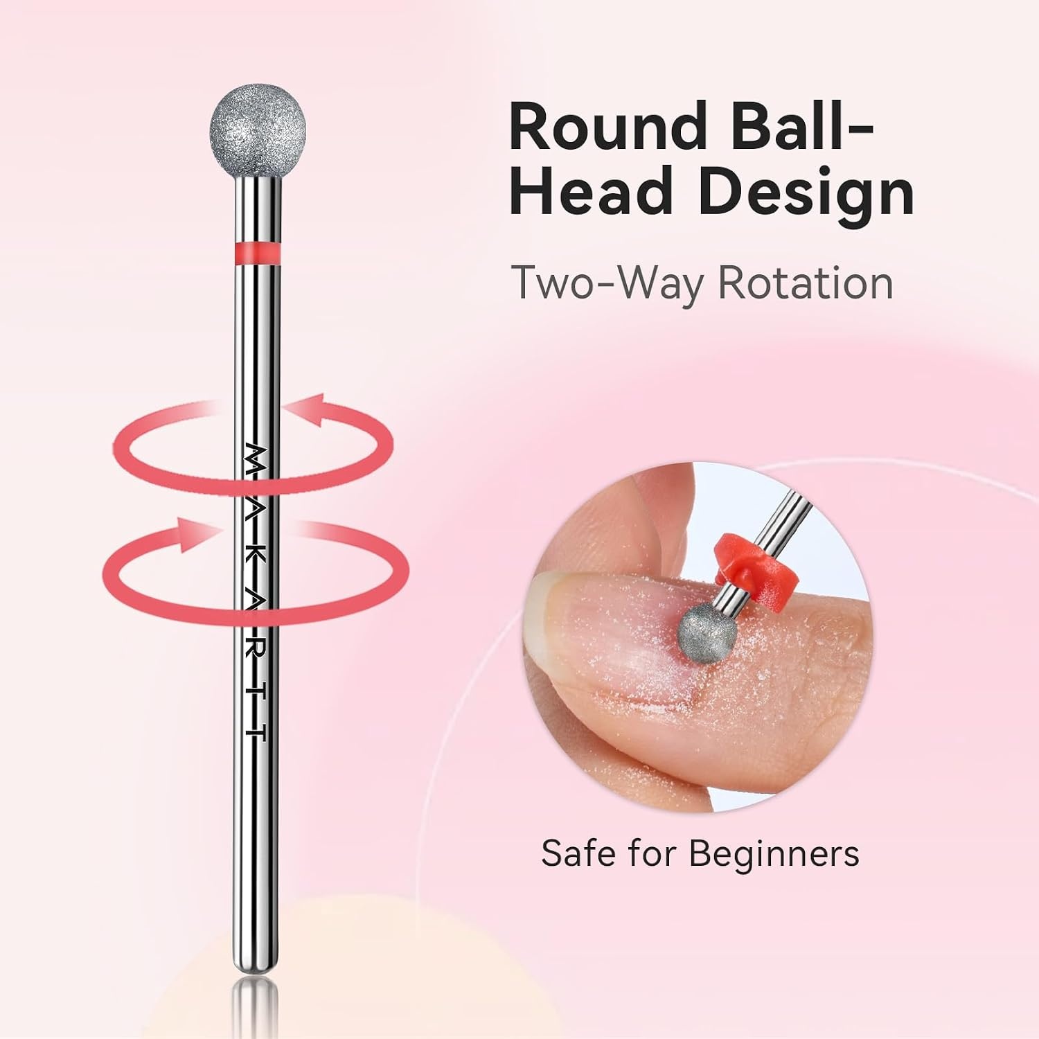 image:imageMakartt Flame Cuticle Nail Drill Bit 332 Shank Tungsten Carbide Bit for Nail Drill Machine Professional Shape Bit for Cuticle Cleaning Smooth Gel NailsSidewall Dead Skin amp Nail Prep SilverSilverF