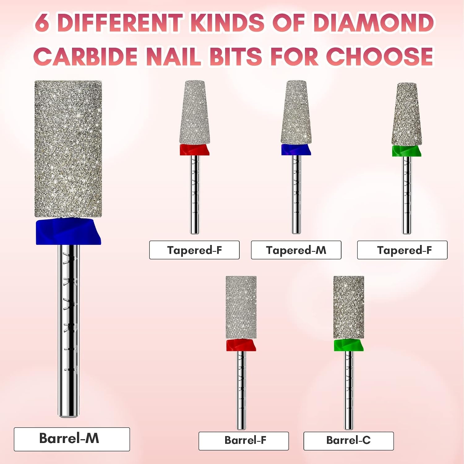 image:imageMakartt Flame Cuticle Nail Drill Bit 332 Shank Tungsten Carbide Bit for Nail Drill Machine Professional Shape Bit for Cuticle Cleaning Smooth Gel NailsSidewall Dead Skin amp Nail Prep SilverDiamond Barrel BitM