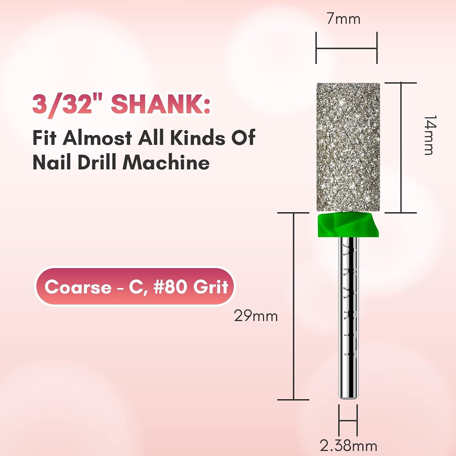 image:imageMakartt Flame Cuticle Nail Drill Bit 332 Shank Tungsten Carbide Bit for Nail Drill Machine Professional Shape Bit for Cuticle Cleaning Smooth Gel NailsSidewall Dead Skin amp Nail Prep SilverDiamond Barrel BitC