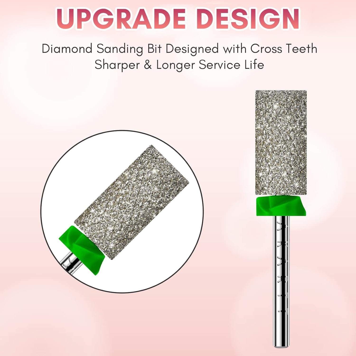 image:imageMakartt Flame Cuticle Nail Drill Bit 332 Shank Tungsten Carbide Bit for Nail Drill Machine Professional Shape Bit for Cuticle Cleaning Smooth Gel NailsSidewall Dead Skin amp Nail Prep SilverDiamond Barrel BitC