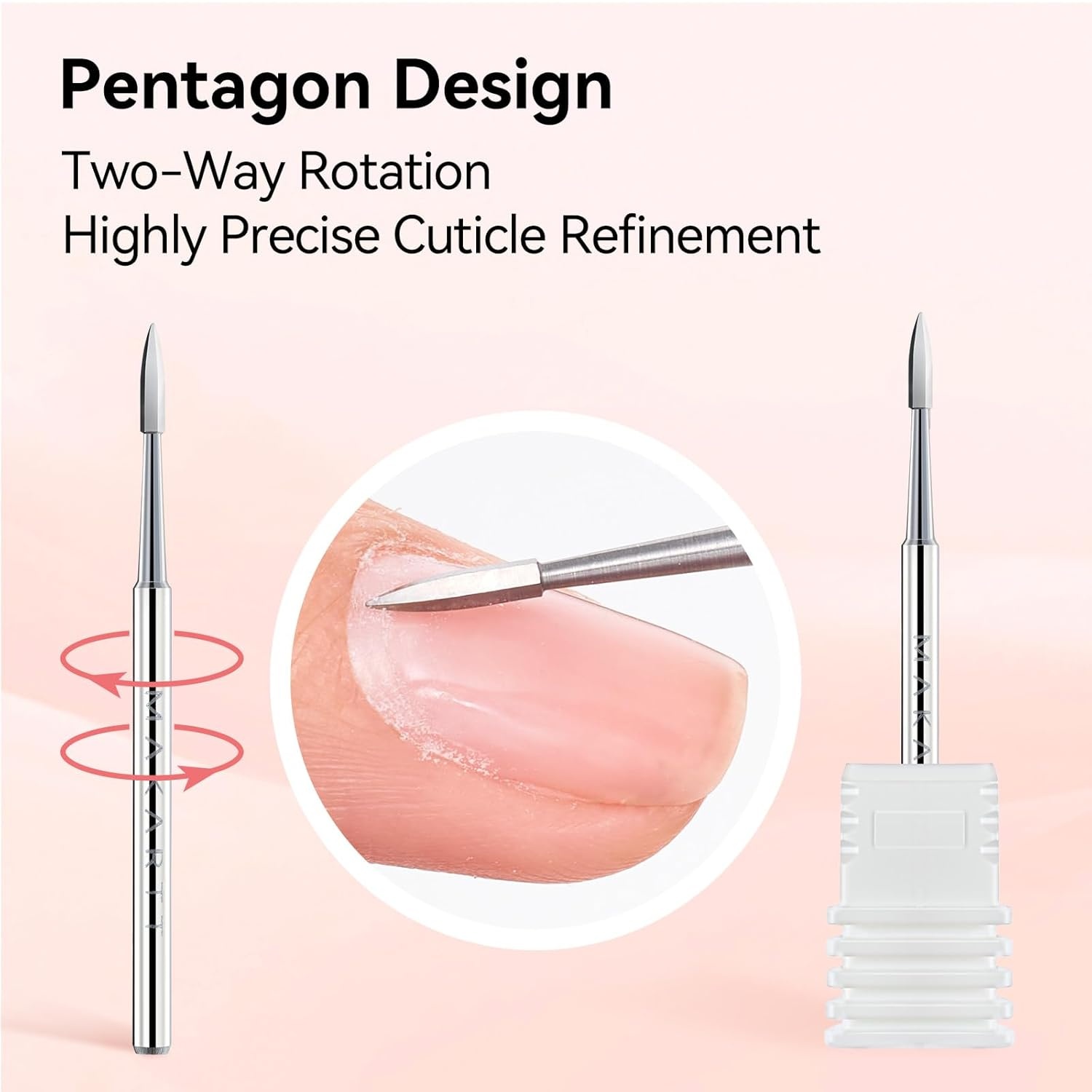 image:imageMakartt Flame Cuticle Nail Drill Bit 332 Shank Tungsten Carbide Bit for Nail Drill Machine Professional Shape Bit for Cuticle Cleaning Smooth Gel NailsSidewall Dead Skin amp Nail Prep SilverCuticle Drill Bit