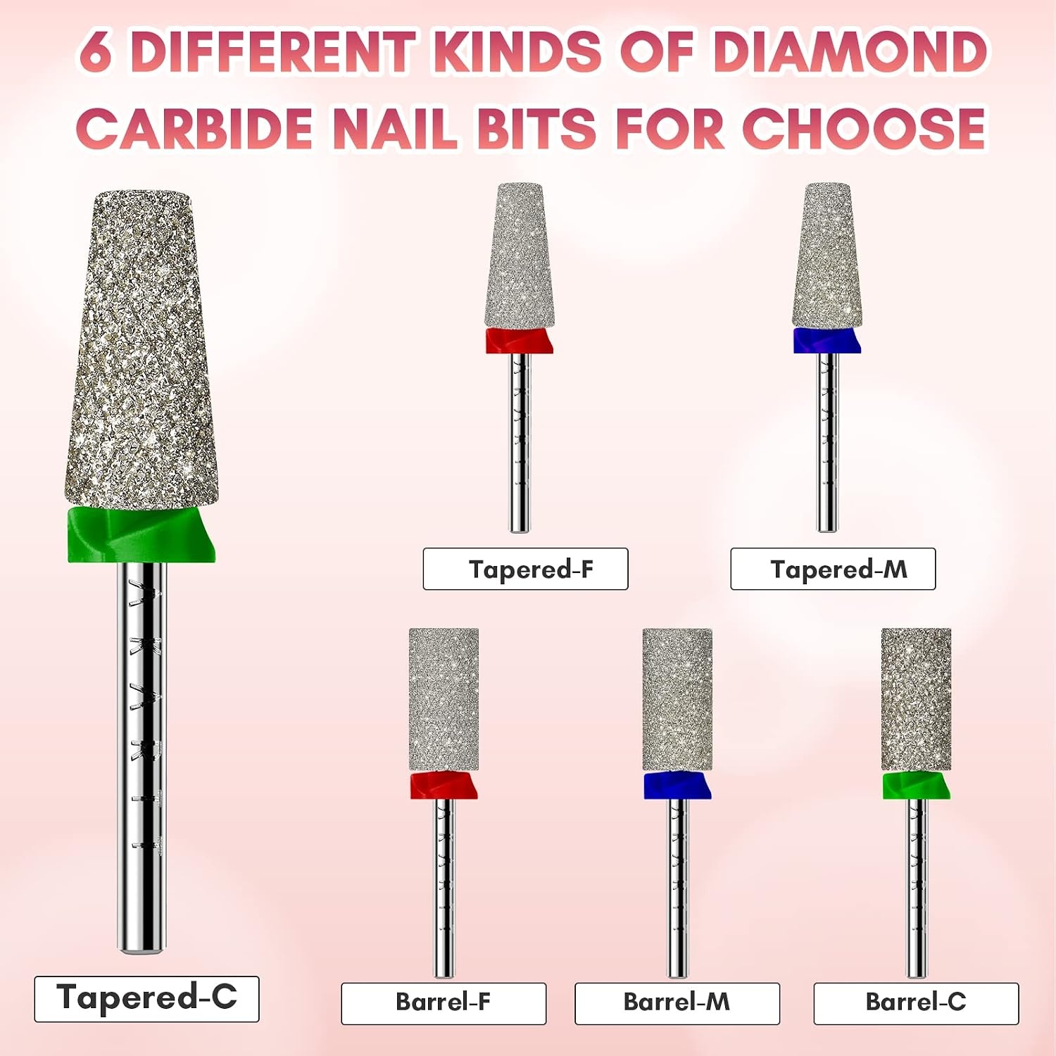 image:imageMakartt Flame Cuticle Nail Drill Bit 332 Shank Tungsten Carbide Bit for Nail Drill Machine Professional Shape Bit for Cuticle Cleaning Smooth Gel NailsSidewall Dead Skin amp Nail Prep SilverDiamond Tapered BitC