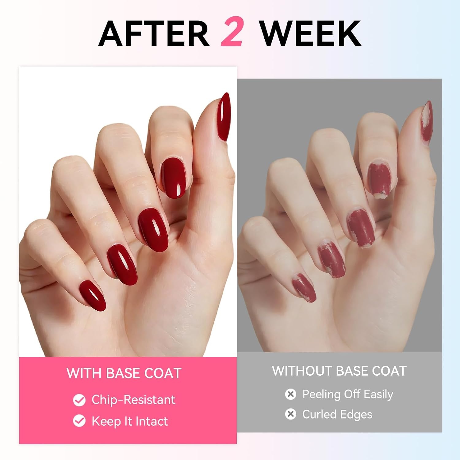 image:imageMakartt Gel Top Coat 2 PCS No Wipe Top Coat Gel Nail Polish High Glossy Shine Finish Long Lasting 10ML Clear Soak Off UV Nail Lamp Salon Quality Art Design for Home Use Beauty Spring GiftHemafree Gel Base Coat 1 Pcs