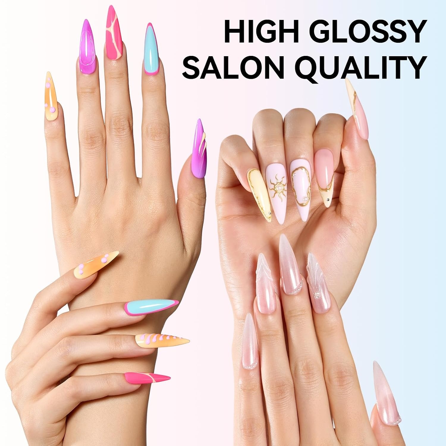 image:imageMakartt Gel Top Coat 2 PCS No Wipe Top Coat Gel Nail Polish High Glossy Shine Finish Long Lasting 10ML Clear Soak Off UV Nail Lamp Salon Quality Art Design for Home Use Beauty Spring GiftHemafree Gel Base Coat 1 Pcs