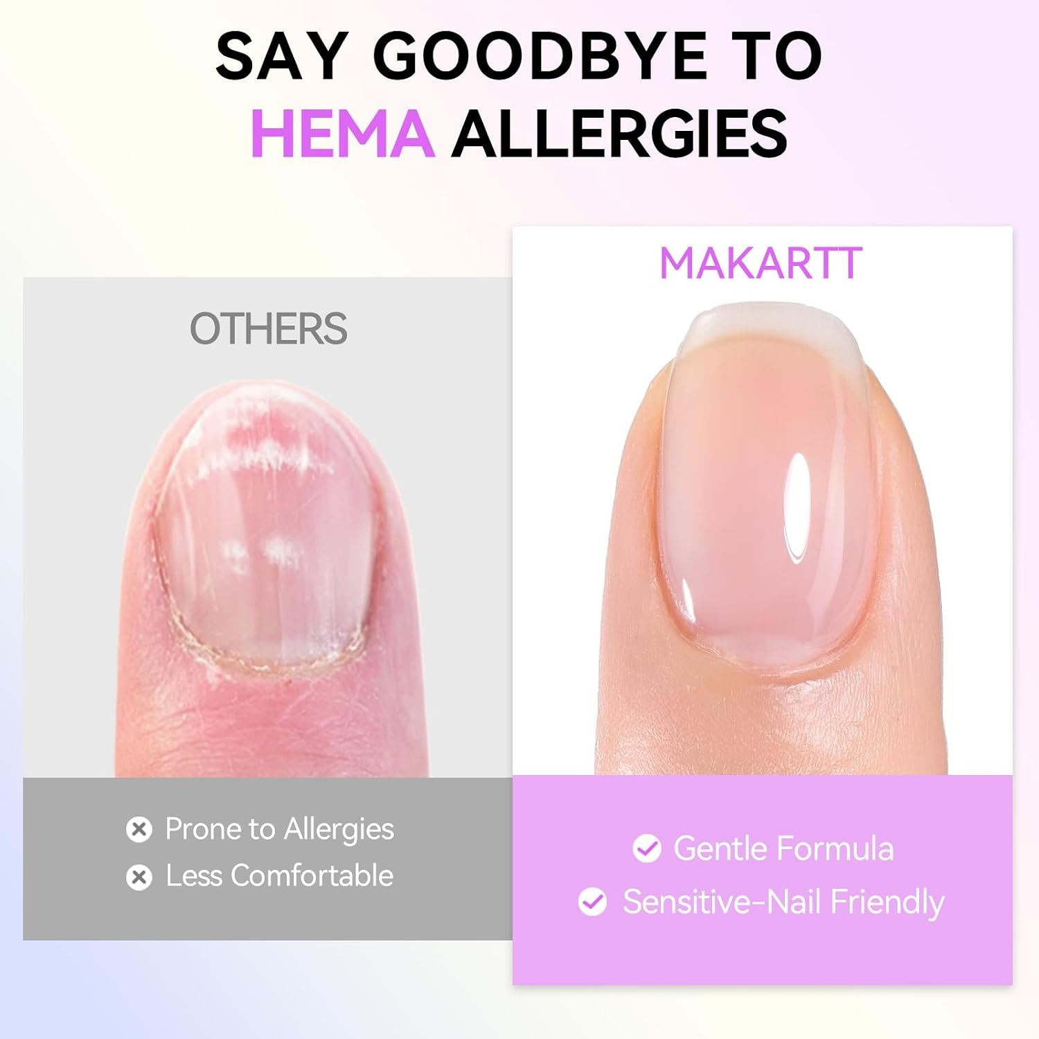 image:imageMakartt Gel Top Coat 2 PCS No Wipe Top Coat Gel Nail Polish High Glossy Shine Finish Long Lasting 10ML Clear Soak Off UV Nail Lamp Salon Quality Art Design for Home Use Beauty Spring GiftHemafree Gel Top Coat 2 Pcs