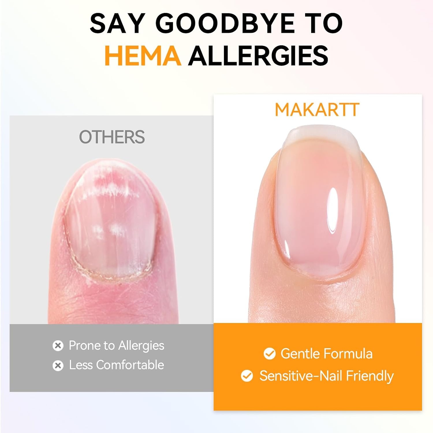 image:imageMakartt Gel Top Coat 2 PCS No Wipe Top Coat Gel Nail Polish High Glossy Shine Finish Long Lasting 10ML Clear Soak Off UV Nail Lamp Salon Quality Art Design for Home Use Beauty Spring GiftHemafree Base Top Coat 2 Pcs