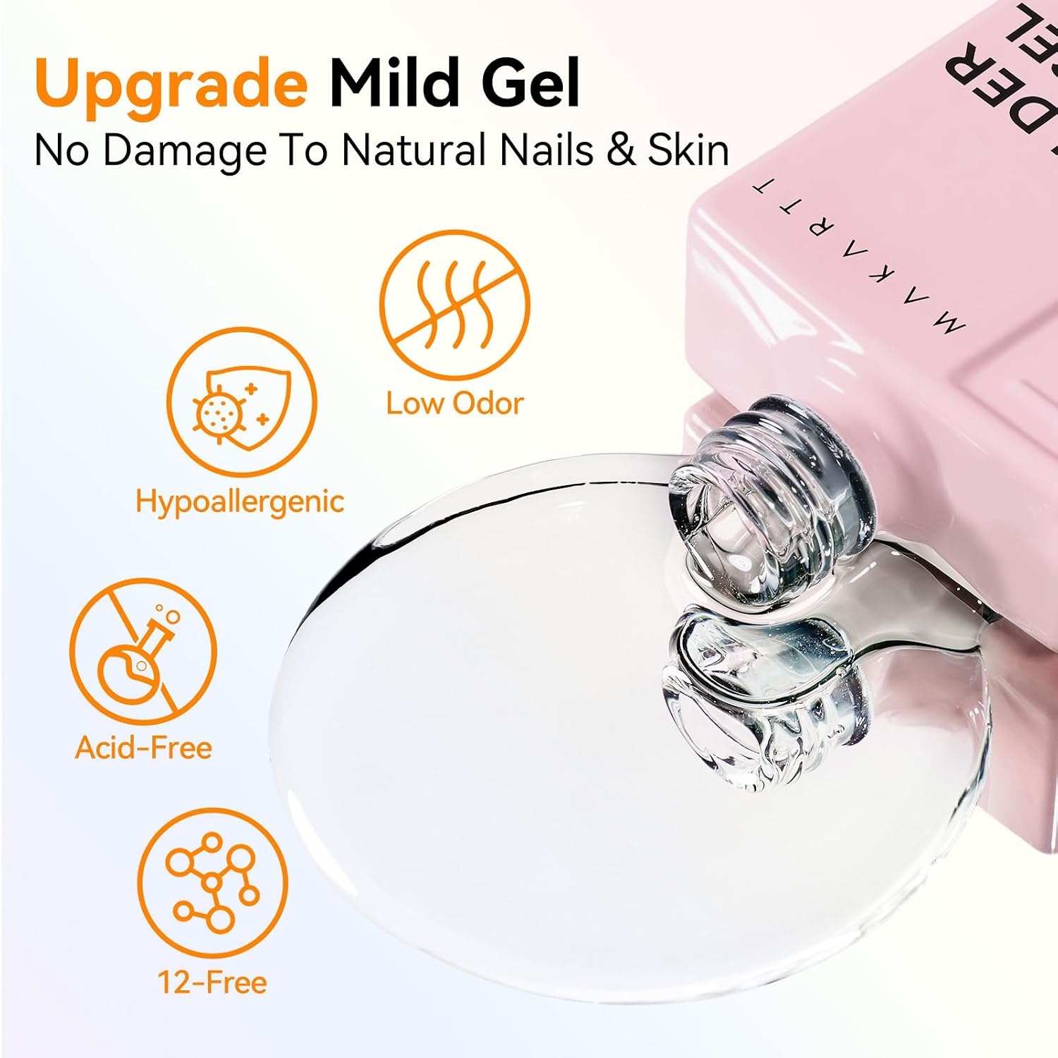 image:imageMakartt Gel Top and Base Coat Set 2 PCS 15ml No Wipe Upgrade DiamondShine LongLasting Base and Top Coat Gel Nail Polish Soak Off UV LED Lamp Needed Home DIY Gift WomenTop Base Builder Kit 3 Pcs