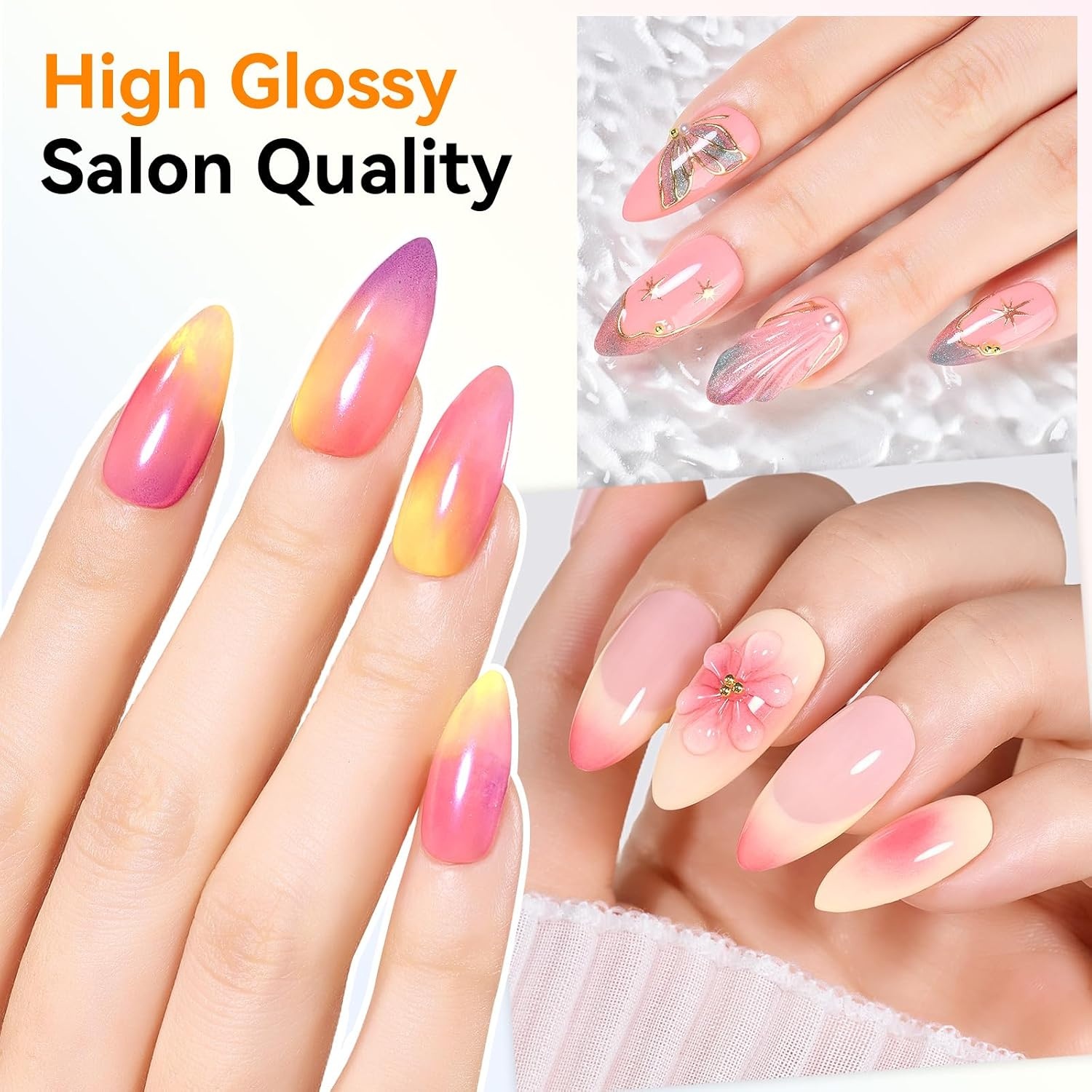 image:imageMakartt Gel Top and Base Coat Set 2 PCS 15ml No Wipe Upgrade DiamondShine LongLasting Base and Top Coat Gel Nail Polish Soak Off UV LED Lamp Needed Home DIY Gift WomenTop Base Builder Kit 3 Pcs