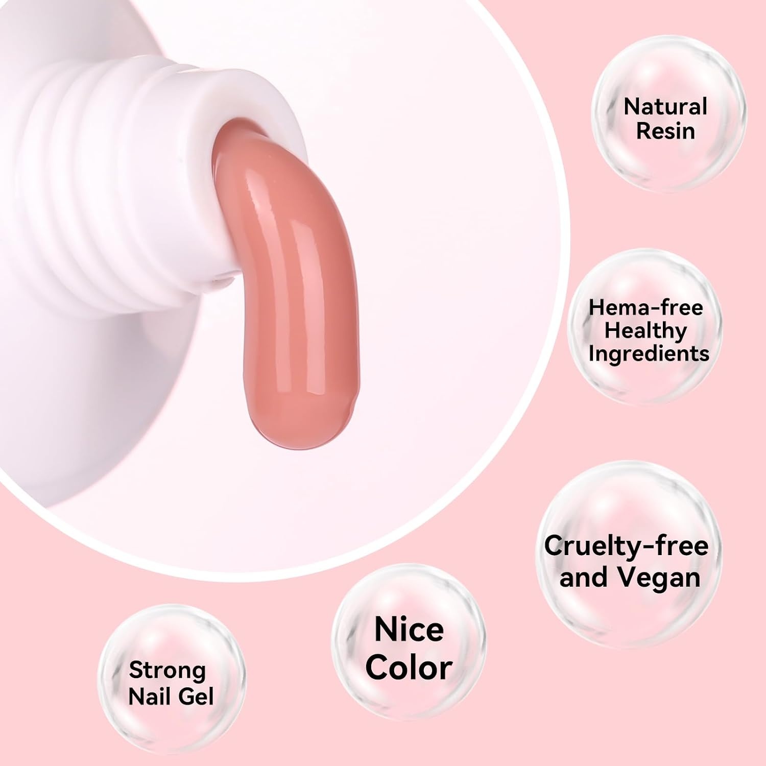 image:imageMakartt HemaFree Poly Nail Gel Light Pink50ML Builder for Extension Strengthener Hard Gels for Nails Beauty Gift Trendy Manicure Design Salon DIY at HomeSiesta