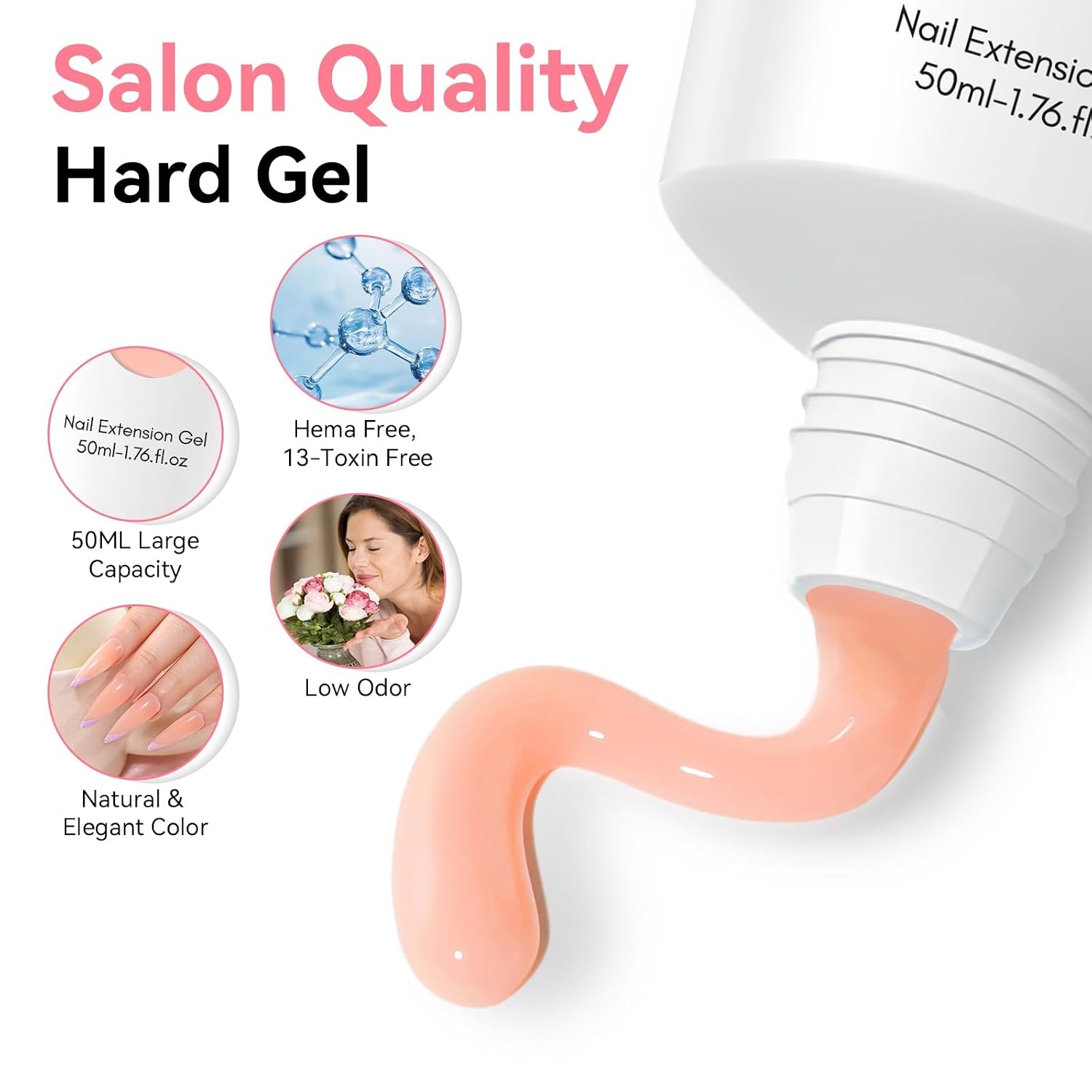 image:imageMakartt HemaFree Poly Nail Gel Light Pink50ML Builder for Extension Strengthener Hard Gels for Nails Beauty Gift Trendy Manicure Design Salon DIY at HomeFrench Press