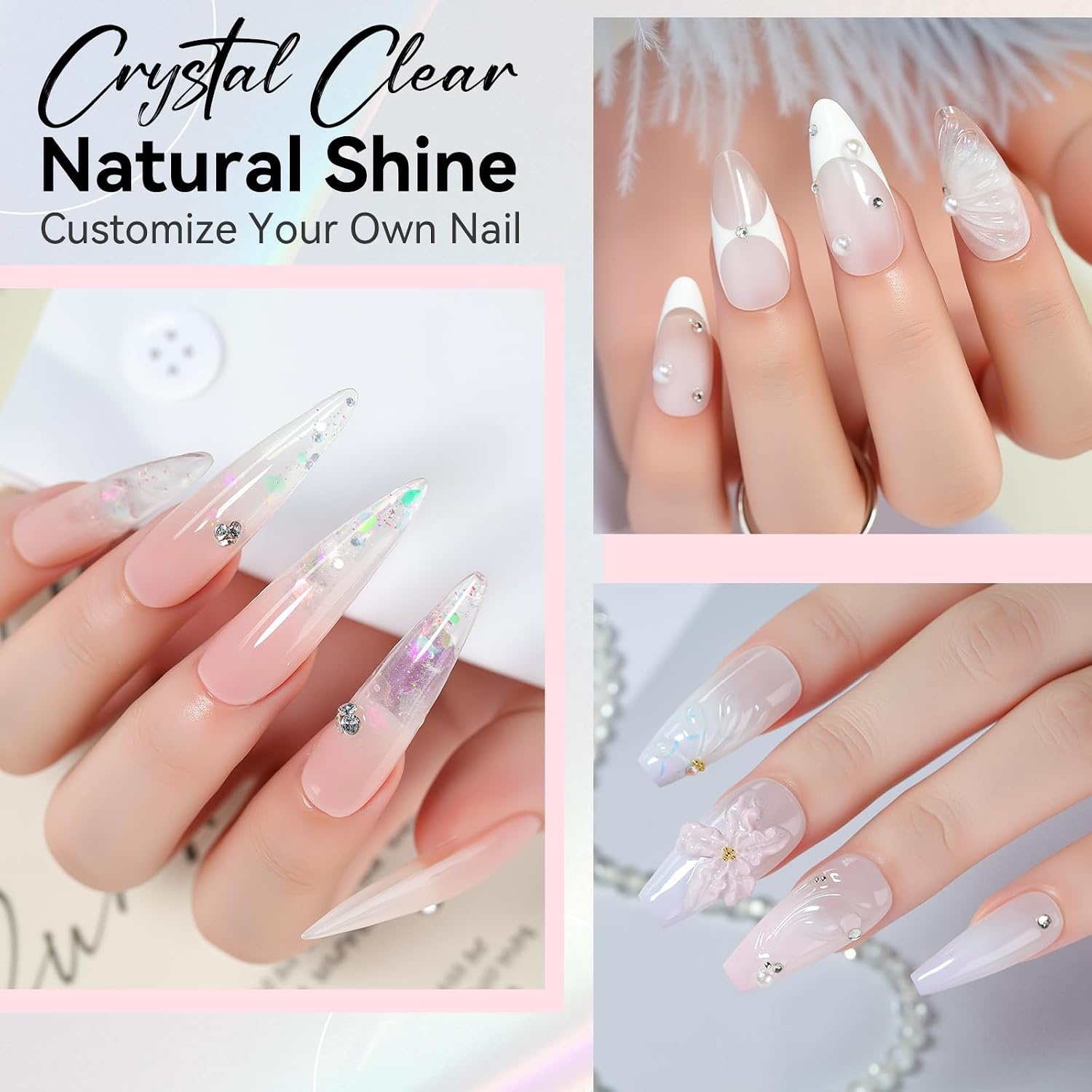 image:imageMakartt HemaFree Poly Nail Gel Light Pink50ML Builder for Extension Strengthener Hard Gels for Nails Beauty Gift Trendy Manicure Design Salon DIY at HomeClear