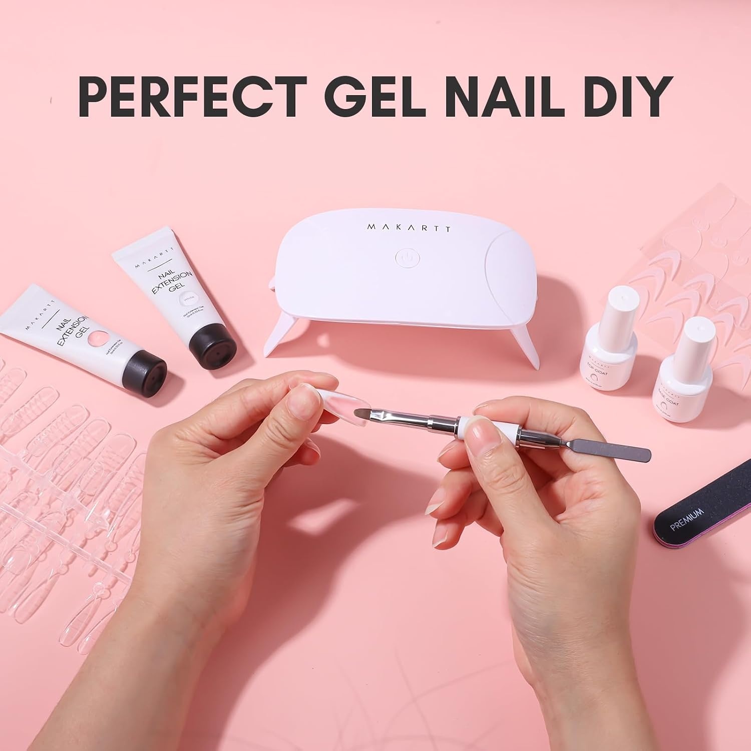 image:imageMakartt HemaFree Poly Nail Gel Light Pink50ML Builder for Extension Strengthener Hard Gels for Nails Beauty Gift Trendy Manicure Design Salon DIY at HomePeachyPink