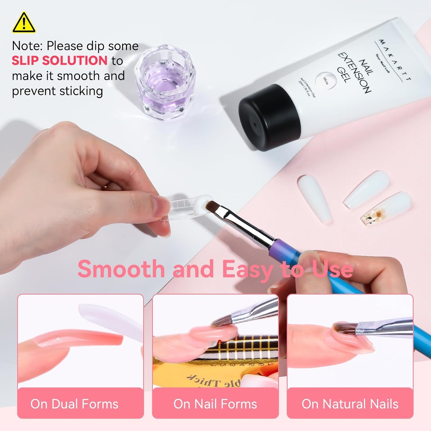 image:imageMakartt HemaFree Poly Nail Gel Light Pink50ML Builder for Extension Strengthener Hard Gels for Nails Beauty Gift Trendy Manicure Design Salon DIY at HomeBright White