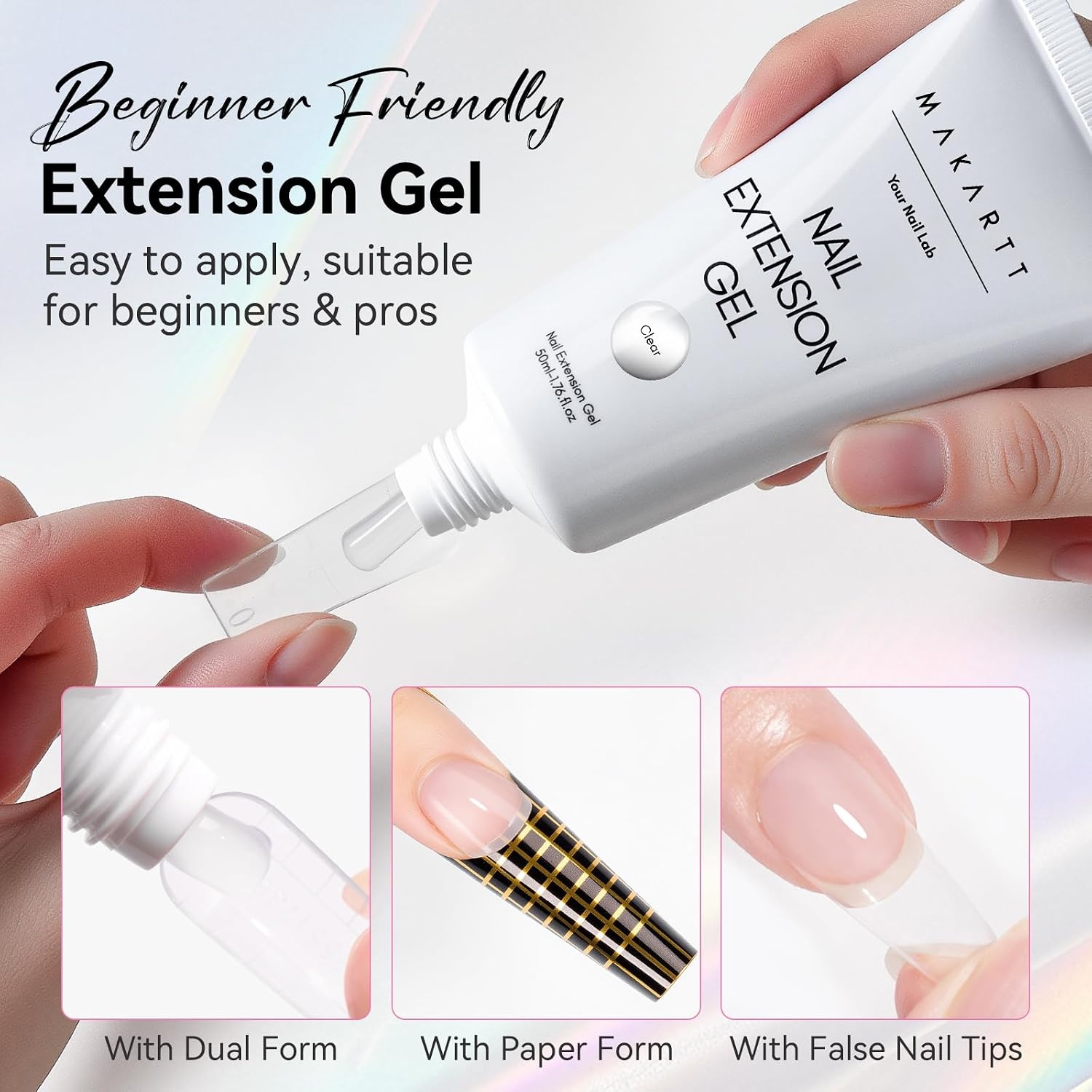 image:imageMakartt HemaFree Poly Nail Gel Light Pink50ML Builder for Extension Strengthener Hard Gels for Nails Beauty Gift Trendy Manicure Design Salon DIY at HomeClear