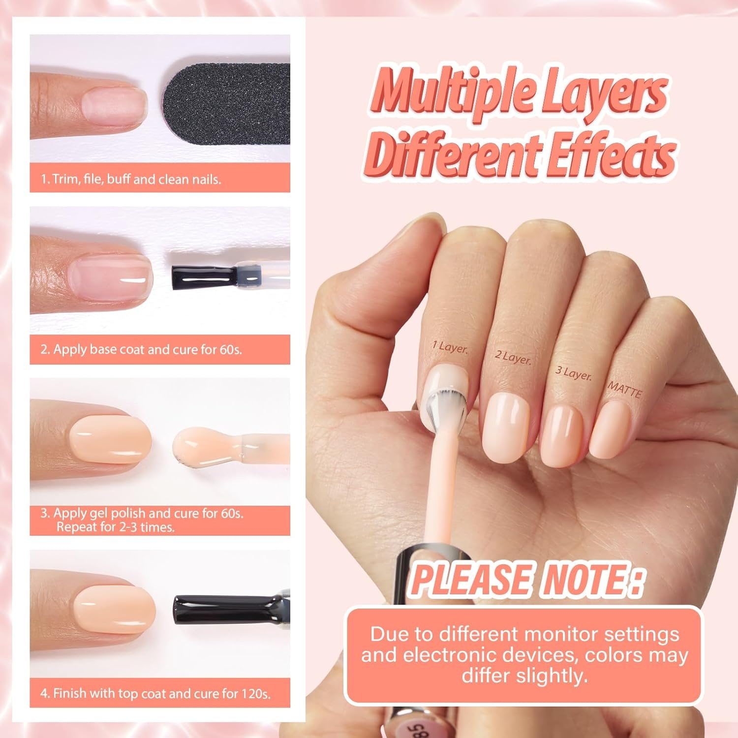 image:imageMakartt Jelly Bright Nude Gel Nail Polish 15ML HemaFree Neutral Nude Nail Polish Sheer Translucent Effect Soak Off UV LED Nail Art Manicure DIY Home Salon Gift for WomenHemafree Porcelain Calm