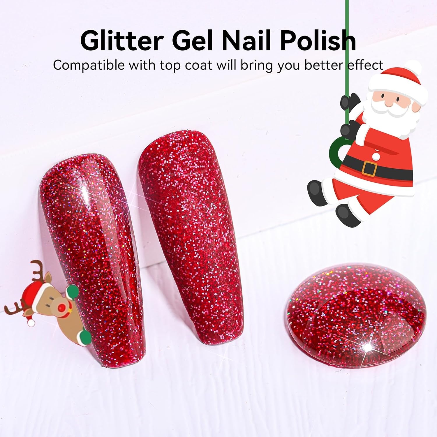 image:imageMakartt Metallic Gold Gel Liner Nail Polish 3D Mirror Chrome Effect with Built in Thin Brush Soak Off UVLED Gel for DIY Manicure Home and Salon Nail Art Designs 8mlRed