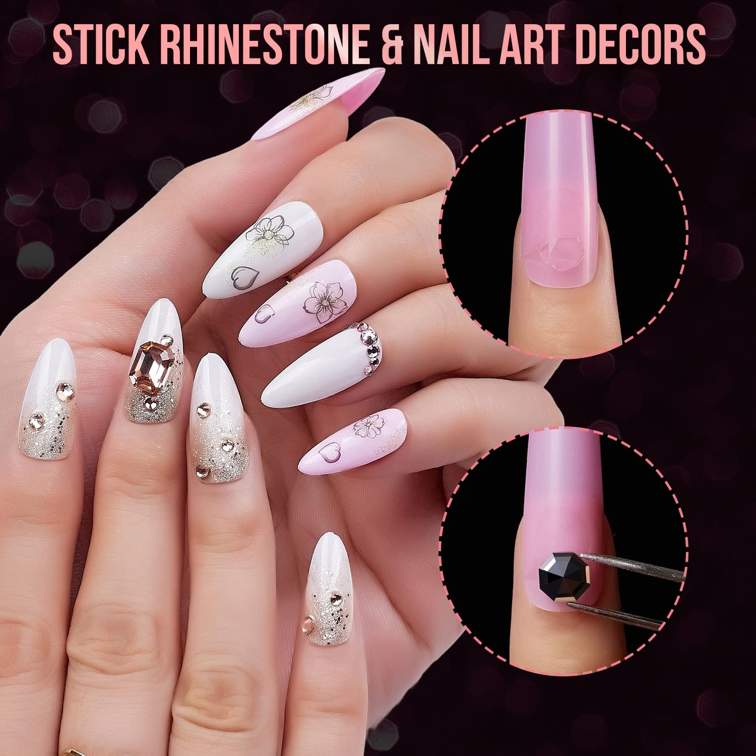 image:imageMakartt Nail Adhesive Tab Press on Nails Glue Sticker Double Side 240 PCS 10 Sheets Waterproof Breathable Super Sticky Tabs for False Tape Fake Tips DIY Home Salon Use