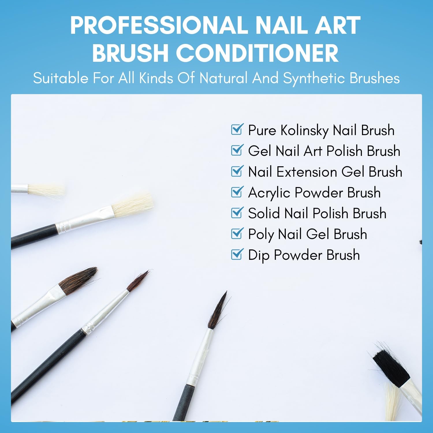 image:imageMakartt Nail Art Brushes Set 5pcs Liner Brushes 79111525mm Thin Nail Art Design Brush with Cap Nail Polish Brush for Builder Gel 3D Nail Gel French Tip Tool Nail PaintingClearNail Brush Conditioner