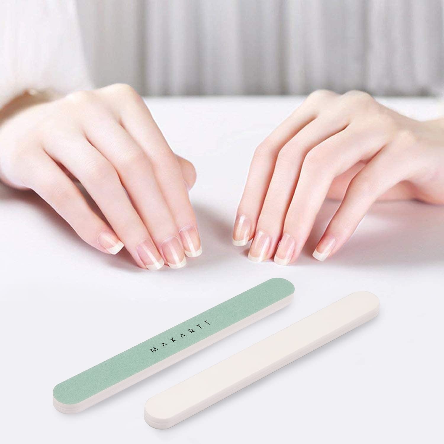 image:imageMakartt Nail Buffer 4006000 Grit Extra Fine Buffer Nail File Nail Buffer and Shine Kit for Natural amp Acrylic Fingernail Easy to Hold Green White 10 Pcs4006000 Grit 10 pcs