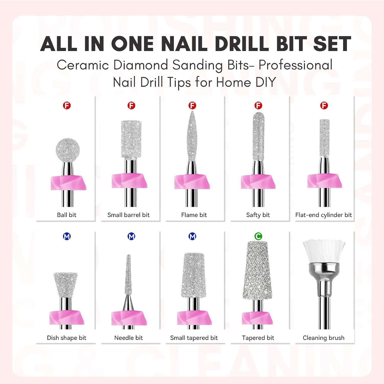 image:imageMakartt Nail Drill Bits10Pcs Dimond Sanding Bit Sets for Nail Drill EFileUpgraded Cuticle Cleaner Nail Bit Kit Tool Bits for Acrylic Nail Art Tools Nails Manicure Nail PrepNail Salon Home DIY Use10 Piece Set For Cuticle Cleaner