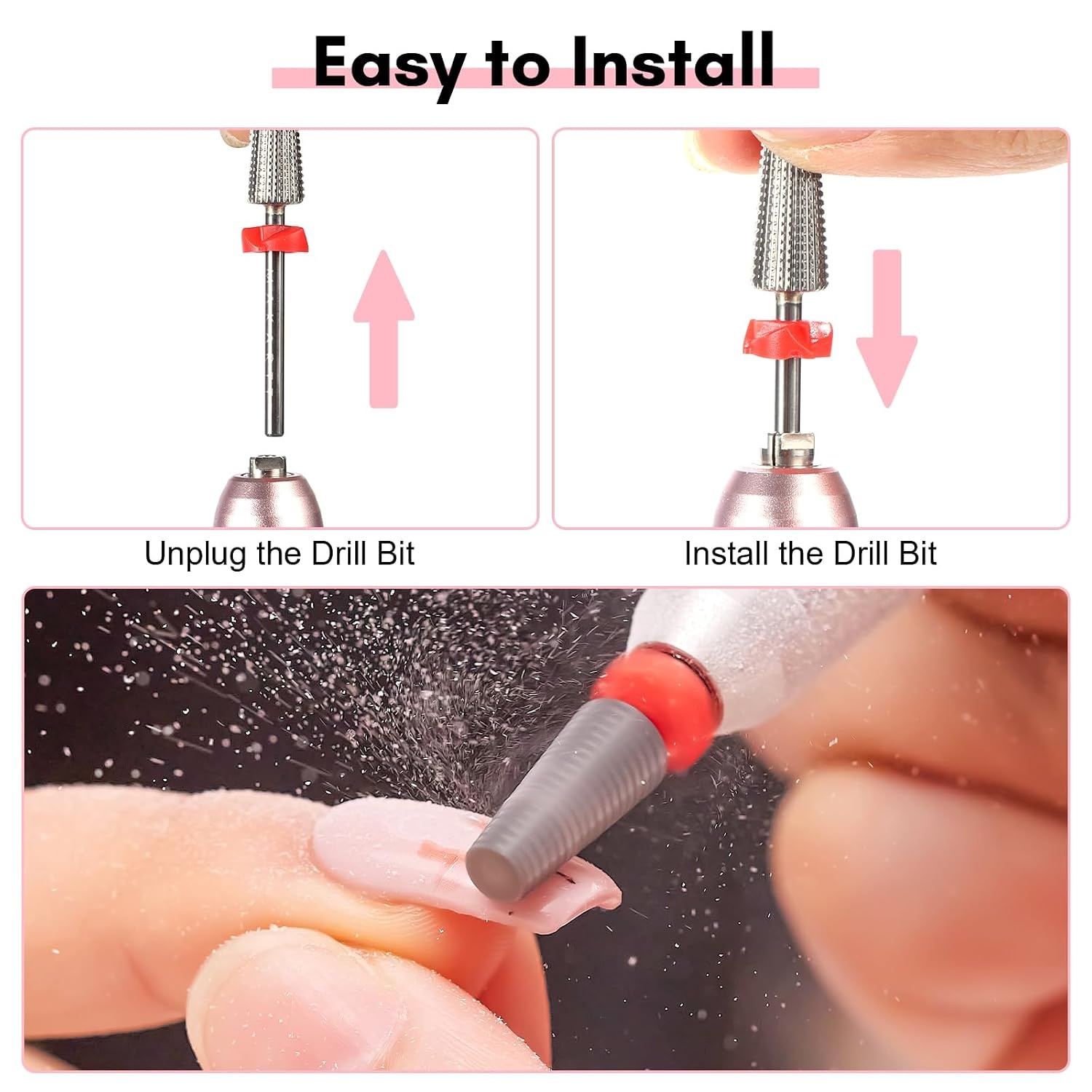 image:imageMakartt Nail Drill Bits10Pcs Dimond Sanding Bit Sets for Nail Drill EFileUpgraded Cuticle Cleaner Nail Bit Kit Tool Bits for Acrylic Nail Art Tools Nails Manicure Nail PrepNail Salon Home DIY Use1 Piece 5 in 1 Nail Bit For Fast Removing Gel