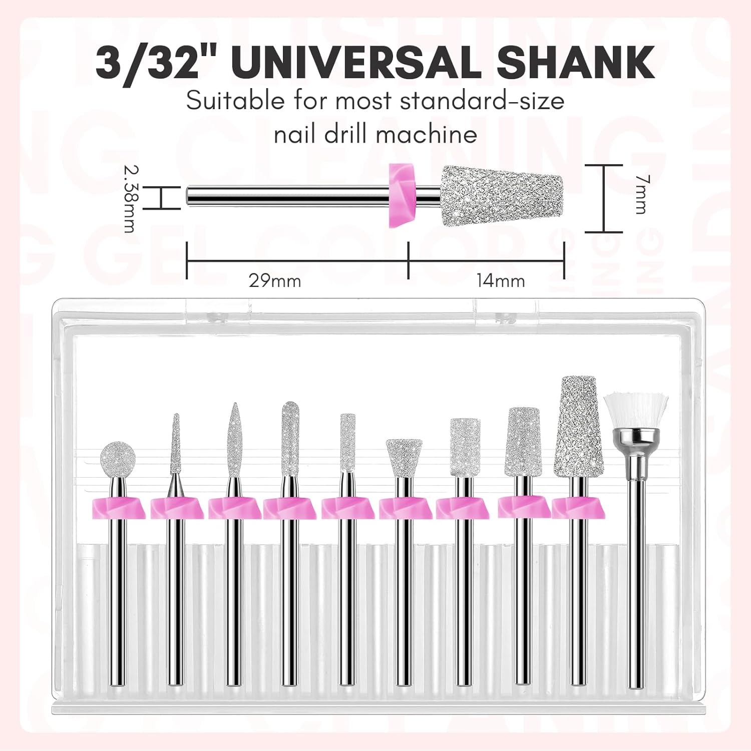 image:imageMakartt Nail Drill Bits10Pcs Dimond Sanding Bit Sets for Nail Drill EFileUpgraded Cuticle Cleaner Nail Bit Kit Tool Bits for Acrylic Nail Art Tools Nails Manicure Nail PrepNail Salon Home DIY Use10 Piece Set For Cuticle Cleaner