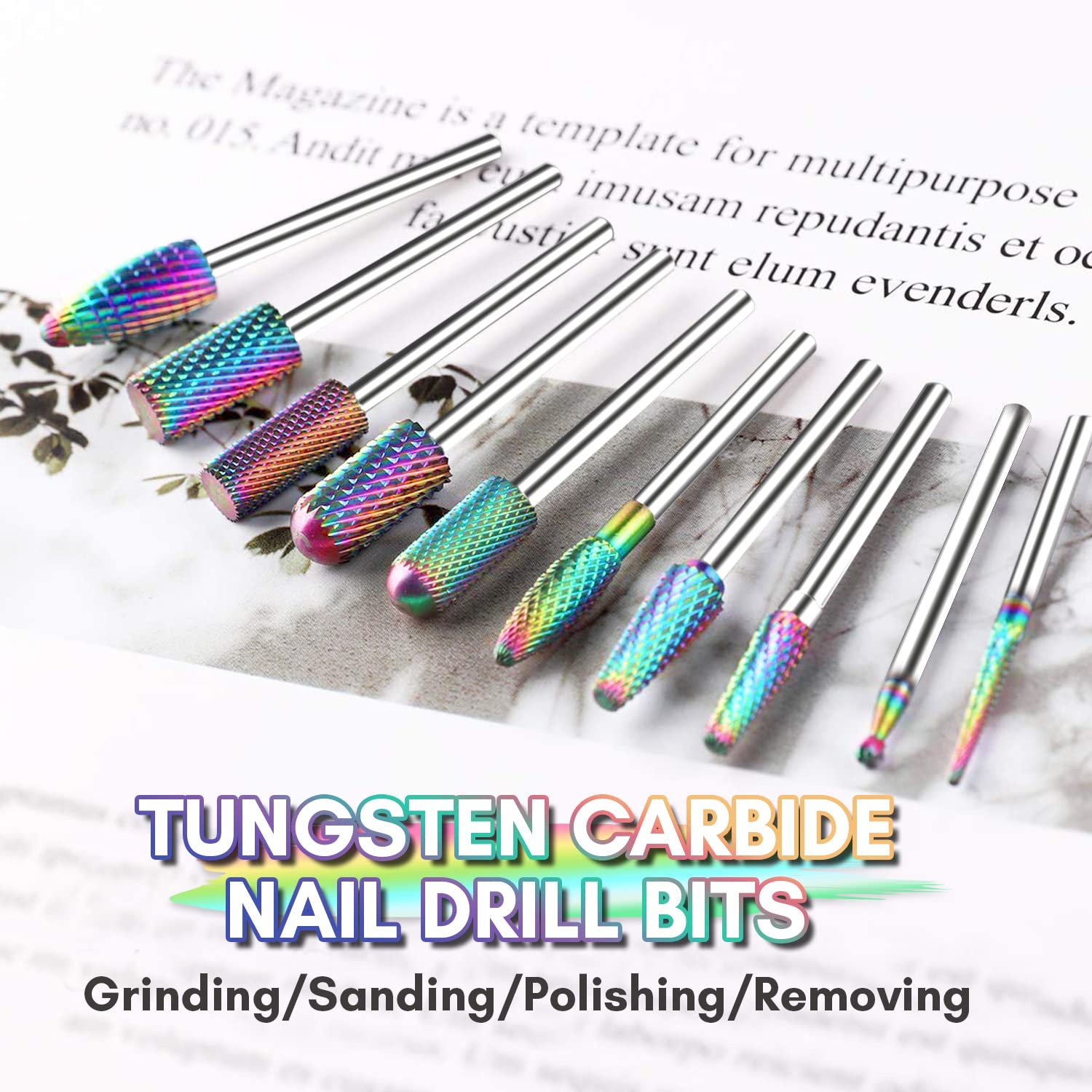 image:imageMakartt Nail Drill Bits10Pcs Dimond Sanding Bit Sets for Nail Drill EFileUpgraded Cuticle Cleaner Nail Bit Kit Tool Bits for Acrylic Nail Art Tools Nails Manicure Nail PrepNail Salon Home DIY Use10 Piece Set For Removing Gel