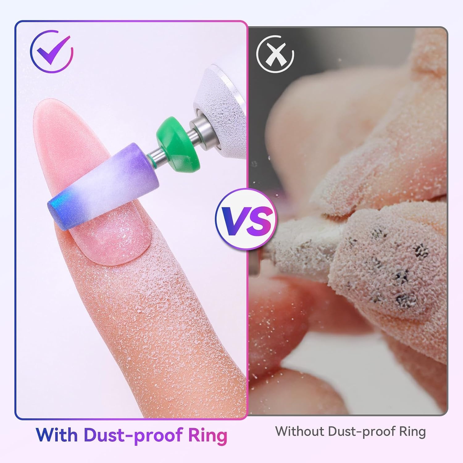 image:imageMakartt Nail Drill Bits10Pcs Dimond Sanding Bit Sets for Nail Drill EFileUpgraded Cuticle Cleaner Nail Bit Kit Tool Bits for Acrylic Nail Art Tools Nails Manicure Nail PrepNail Salon Home DIY Use5 in 1 Nail Drill Bit Purple