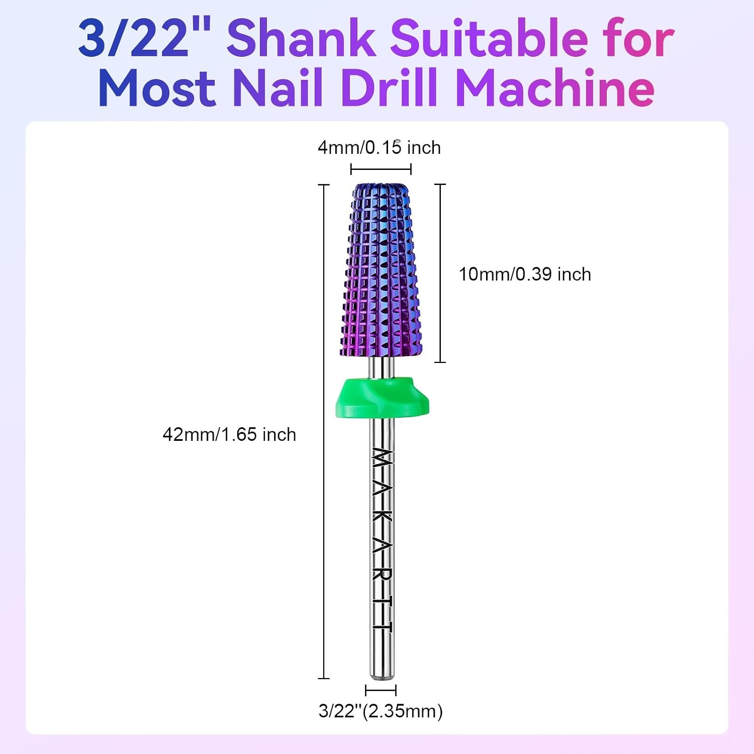 image:imageMakartt Nail Drill Bits10Pcs Dimond Sanding Bit Sets for Nail Drill EFileUpgraded Cuticle Cleaner Nail Bit Kit Tool Bits for Acrylic Nail Art Tools Nails Manicure Nail PrepNail Salon Home DIY Use5 in 1 Nail Drill Bit Purple