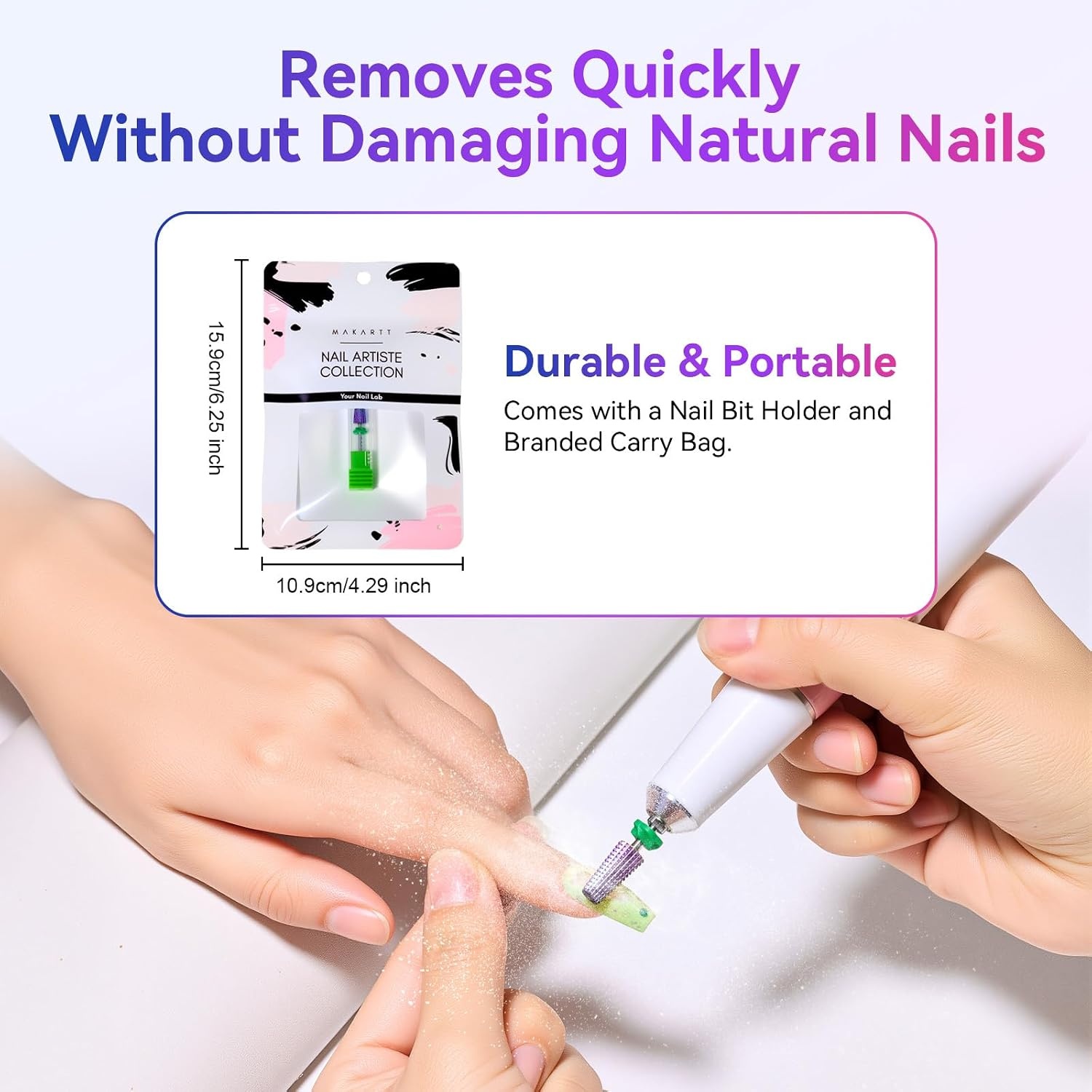 image:imageMakartt Nail Drill Bits10Pcs Dimond Sanding Bit Sets for Nail Drill EFileUpgraded Cuticle Cleaner Nail Bit Kit Tool Bits for Acrylic Nail Art Tools Nails Manicure Nail PrepNail Salon Home DIY Use5 in 1 Nail Drill Bit Purple