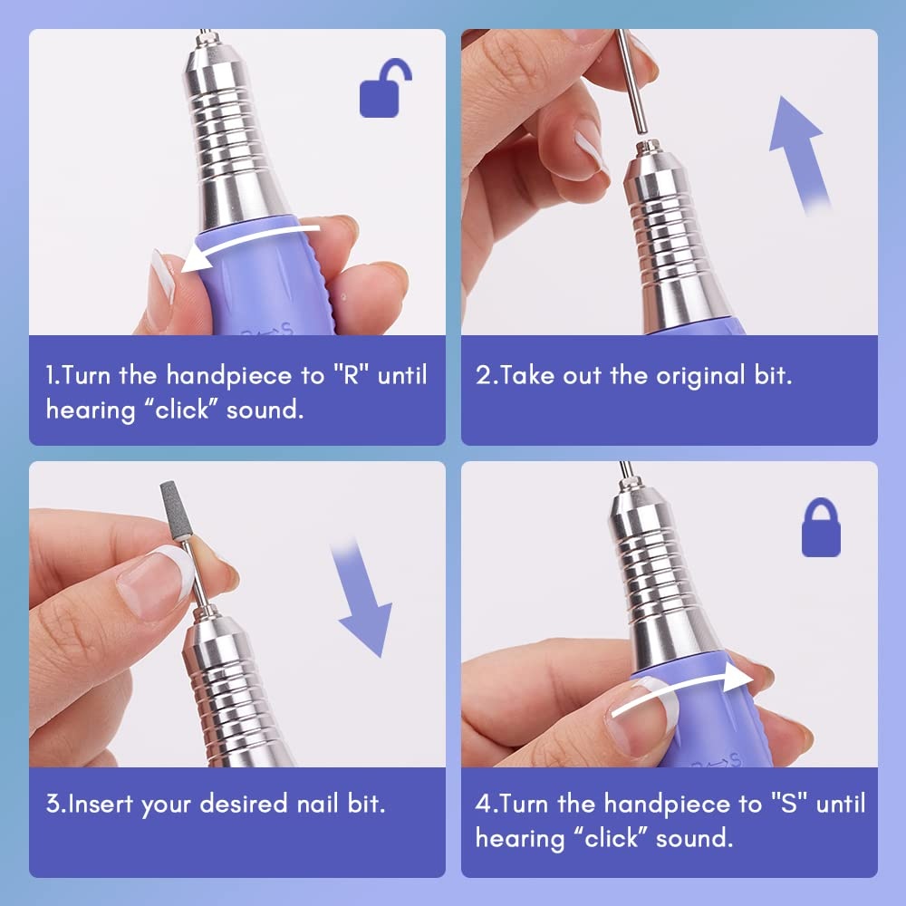 image:imageMakartt Nail Drill Electric Nail File JD700 Nail Drills for Acrylic Nails Professional 30000RPM Manicure Tools Nail Stuff Acrylic Nail Drill for Nail Dip Kit Acrylic Powder Poly Nail Gel B01Blue
