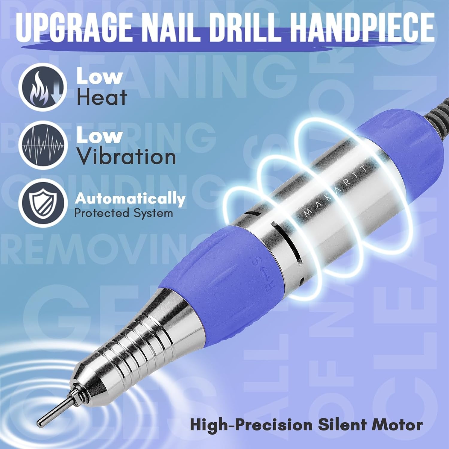 image:imageMakartt Nail Drill Electric Nail File JD700 Nail Drills for Acrylic Nails Professional 30000RPM Manicure Tools Nail Stuff Acrylic Nail Drill for Nail Dip Kit Acrylic Powder Poly Nail Gel B01Blue