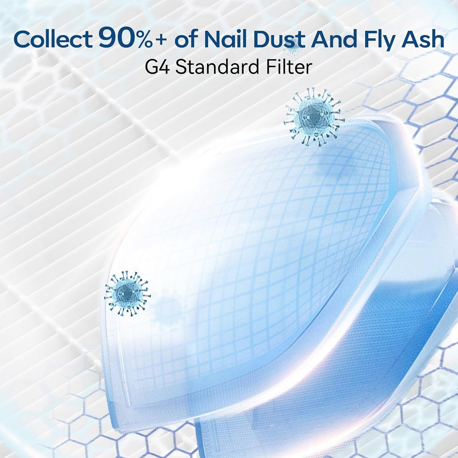 image:imageMakartt Nail Dust Collector Filter G4 HighEfficiency Reusable Nail Dust Extractor Replacement Filter Compatible with Sylvie Plugin amp Sylvee Rechargeable Nail Dust Collector 2PackNail Dust Collector FilterSYLVIE SYLVEE
