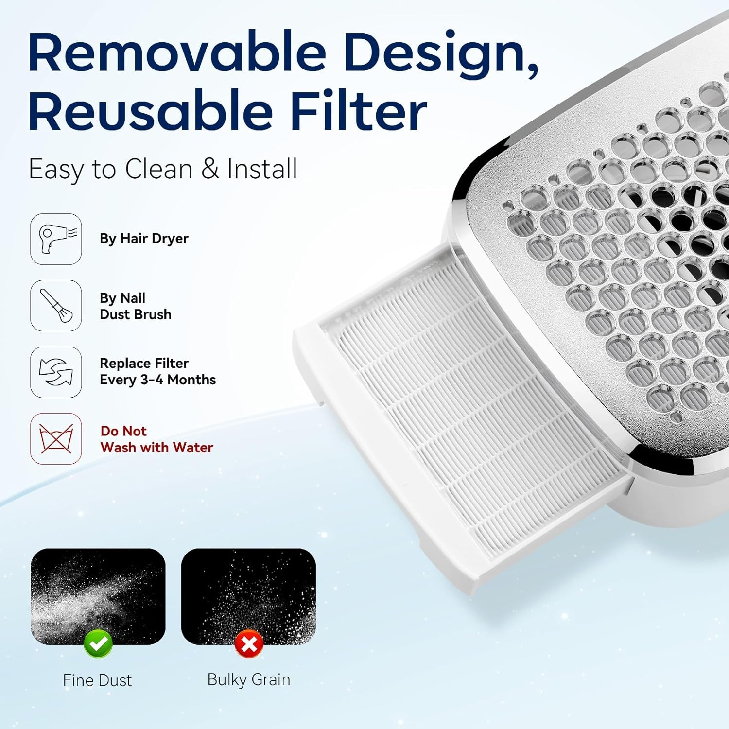 image:imageMakartt Nail Dust Collector Filter G4 HighEfficiency Reusable Nail Dust Extractor Replacement Filter Compatible with Sylvie Plugin amp Sylvee Rechargeable Nail Dust Collector 2PackRechargeable Nail Dust CollectorSYLVEE