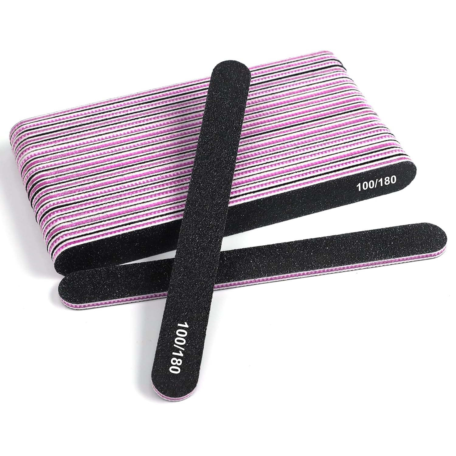 image:imageMakartt Nail File 100180 Grit Emery Boards for Nails 20 Pcs Black Professional Washable Filer Kit for Medium and Gentle Filing Manicure Tools