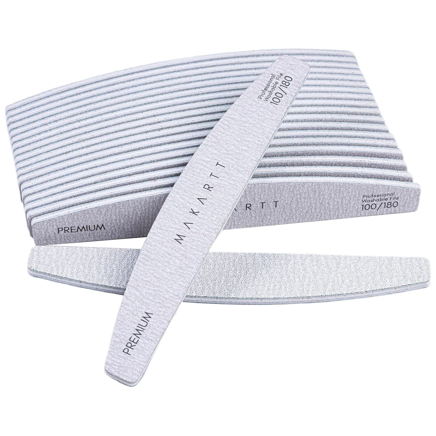 image:imageMakartt Nail File 8080 Grit Emery Boards for Nails 10pcs Professional Washable Doubled Sides Coarse Toenail Filer Heavy Duty for Acrylic and Extension Gel Removal Pedicure Manicure Tools20pcs100180Grit