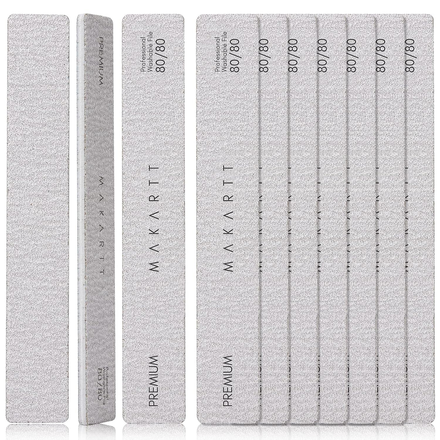 image:imageMakartt Nail File 8080 Grit Emery Boards for Nails 10pcs Professional Washable Doubled Sides Coarse Toenail Filer Heavy Duty for Acrylic and Extension Gel Removal Pedicure Manicure Tools8080 Grit