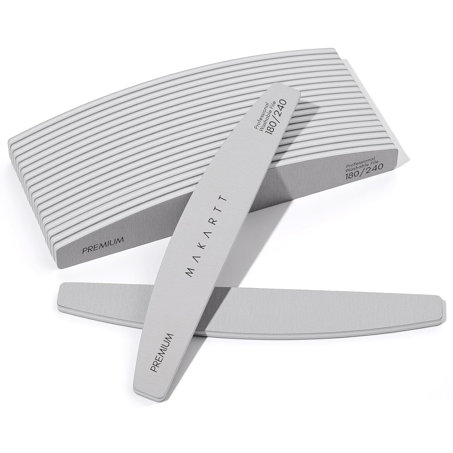 image:imageMakartt Nail File 8080 Grit Emery Boards for Nails 10pcs Professional Washable Doubled Sides Coarse Toenail Filer Heavy Duty for Acrylic and Extension Gel Removal Pedicure Manicure Tools20pcsNail File 180240 Grit