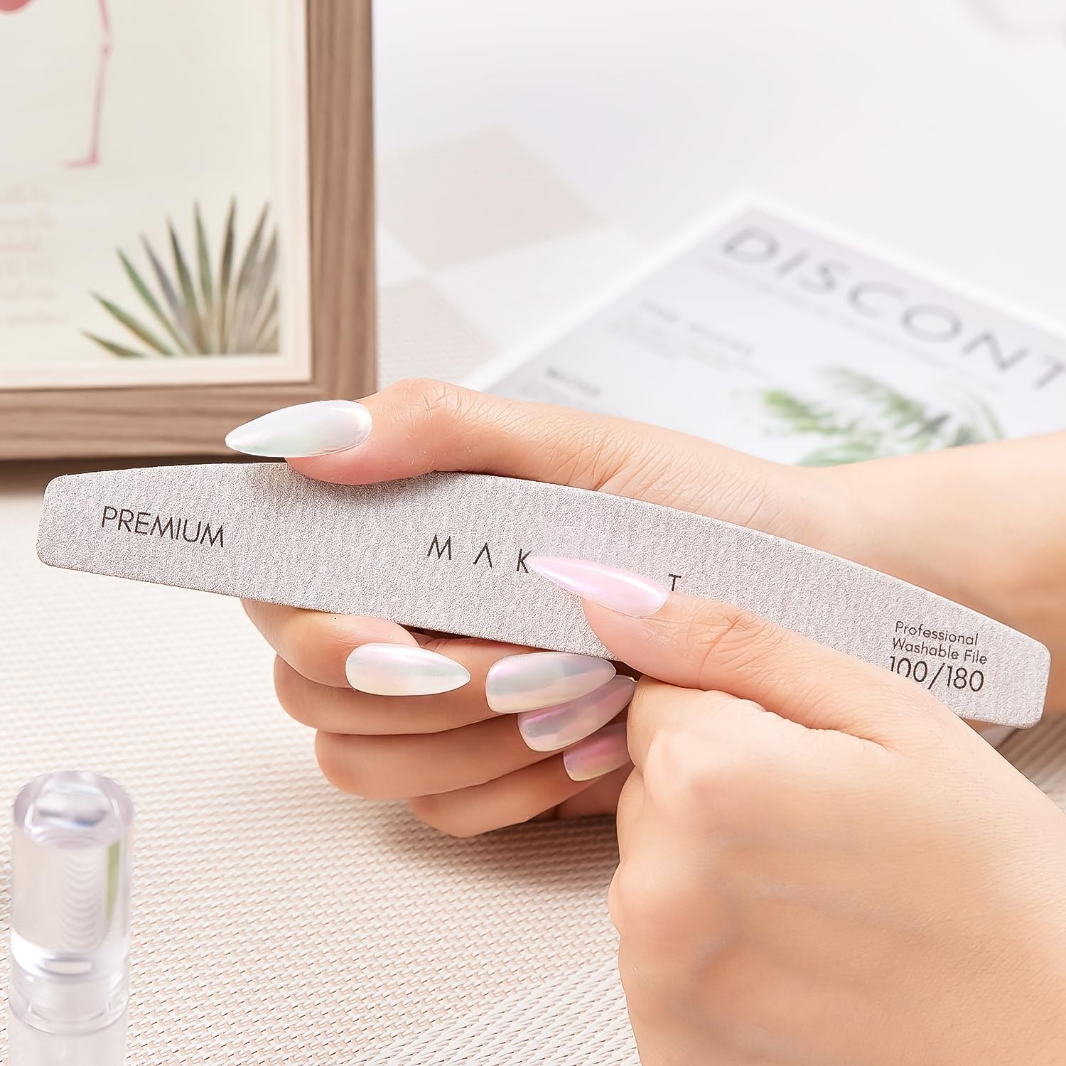 image:imageMakartt Nail File 8080 Grit Emery Boards for Nails 10pcs Professional Washable Doubled Sides Coarse Toenail Filer Heavy Duty for Acrylic and Extension Gel Removal Pedicure Manicure Tools20pcs100180Grit