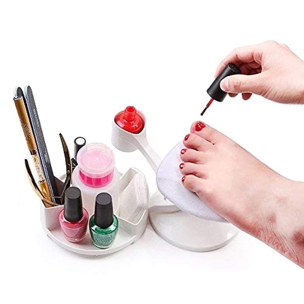 image:imageMakartt Nail Stand Hand Rest for Nails Manicure Supplies with Multi Angle amp Polish Trays Foot Station Supply for Salon Home DIY
