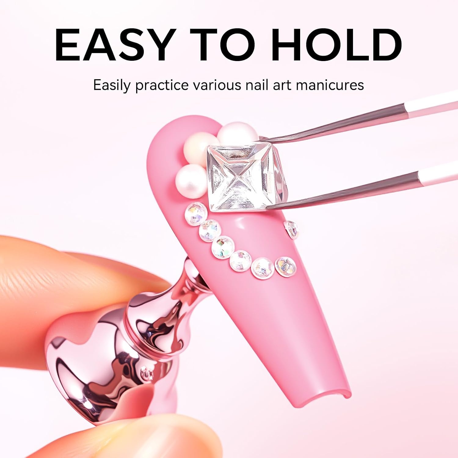 image:imageMakartt Nail Stand Press On Nails Stand Display Practice Art Magnetic Fake Nail Holder for Painting Nails Stand for False Nail Designs with Doublesided Tape for Home DIY Beginner Salon SuppliesPink10pcs